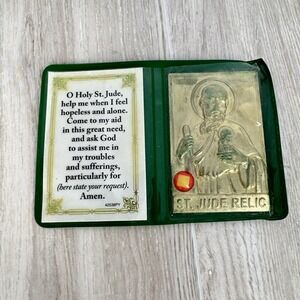 St Jude Relic Prayer Card Catholic Patron Saint Devotional Pocket Shrine Set